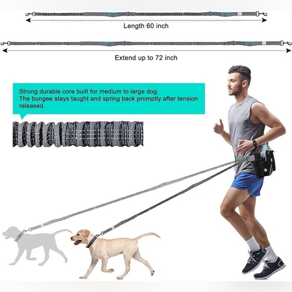 Shine Hai Dog Hiking Running Jogging Waist Bag - Picture 2 of 7